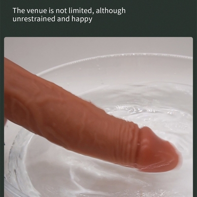 Dildo Vibratore di Silicone senza fili Vibratore di riscaldamento di Dildo di rotazione di Vibratore di spinta di Dildo per la masturbazione femminile