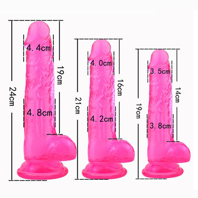 Bastoni trasparenti del fallo di Crystal Realistic Dildo Sex Toy per le donne