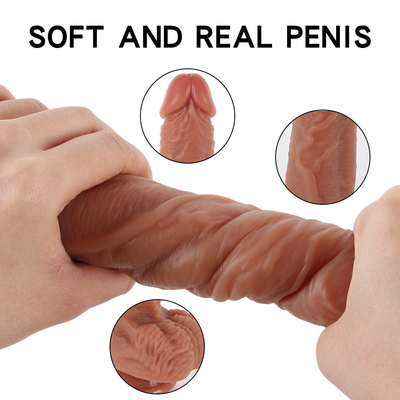 Vibratore spingendo realistico dildo con ventosa masturbazione femminile riscaldamento pene telecomando cazzo grande dildo