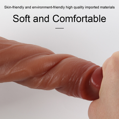 Telescopico Vibrating Spingendo Realistico Dildo Masturbazione femminile Con Tazza di Suczione Riscaldamento del pene Dildo a controllo remoto