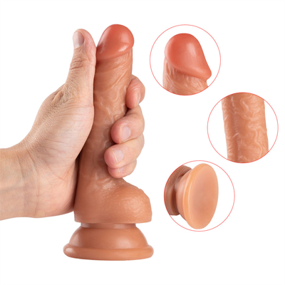 Materiale Dildo Sex Toy Liifelike con Strong Suction Cup realizzato in PVC sano e sicuro per donna 8 pollici di lattice Custom OEM C