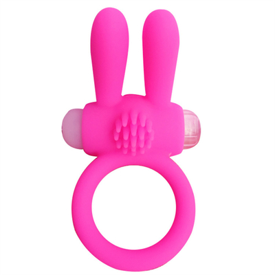 Anello di coniglio Vibratore Anello del pene con perline per stimolazione extra