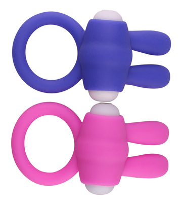 Anello di coniglio Vibratore Anello del pene con perline per stimolazione extra