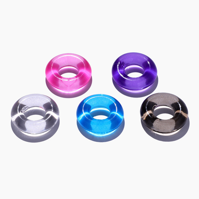 Utili di silicone maschile Colorato Cristallo Blocco Spermatozoide Anello Ritardo Anello Prodotti per adulti divertenti