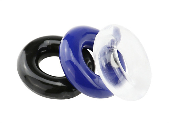 Utili di silicone maschile Colorato Cristallo Blocco Spermatozoide Anello Ritardo Anello Prodotti per adulti divertenti