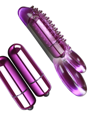 Doppia motrice Mini Vibratore Vibratore per il dito Clitoride Anal Pussy Donne Adulte