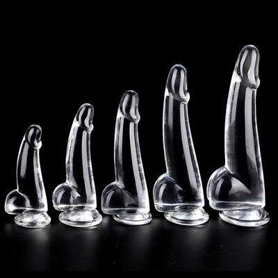 Tazza trasparente a 8,6 pollici di aspirazione di Toy Big Thick Dildo With del sesso del dildo